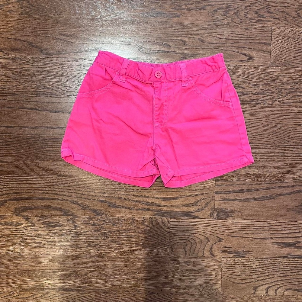 🍟y2k vintage KIDS hot pink cargo cotton shorts‎ size 7